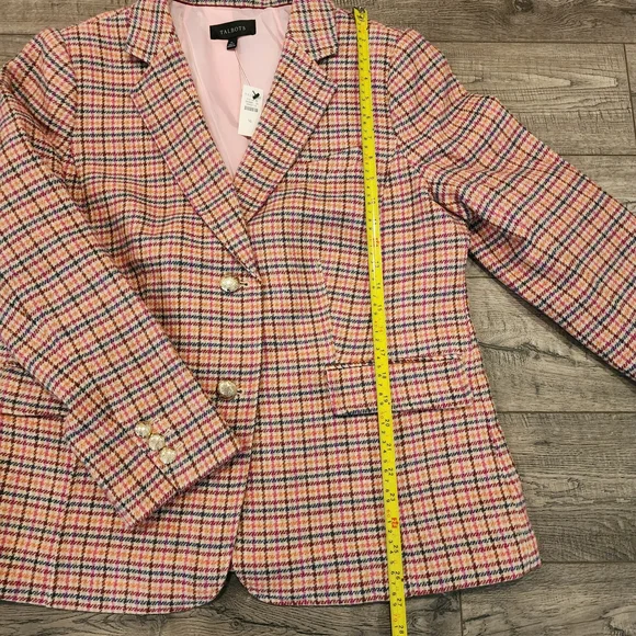 Talbots Women's Classic Shetland Blazer Apple Plaid Size 16 NWT - Picture 5 of 14